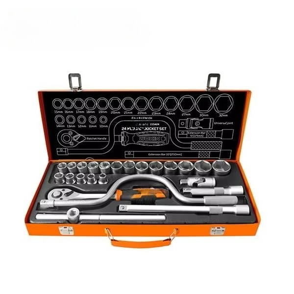 طقم مفاتيح ربط 24 قطعة مقاس 1/ - مراجعة Socket Wrench وسعره