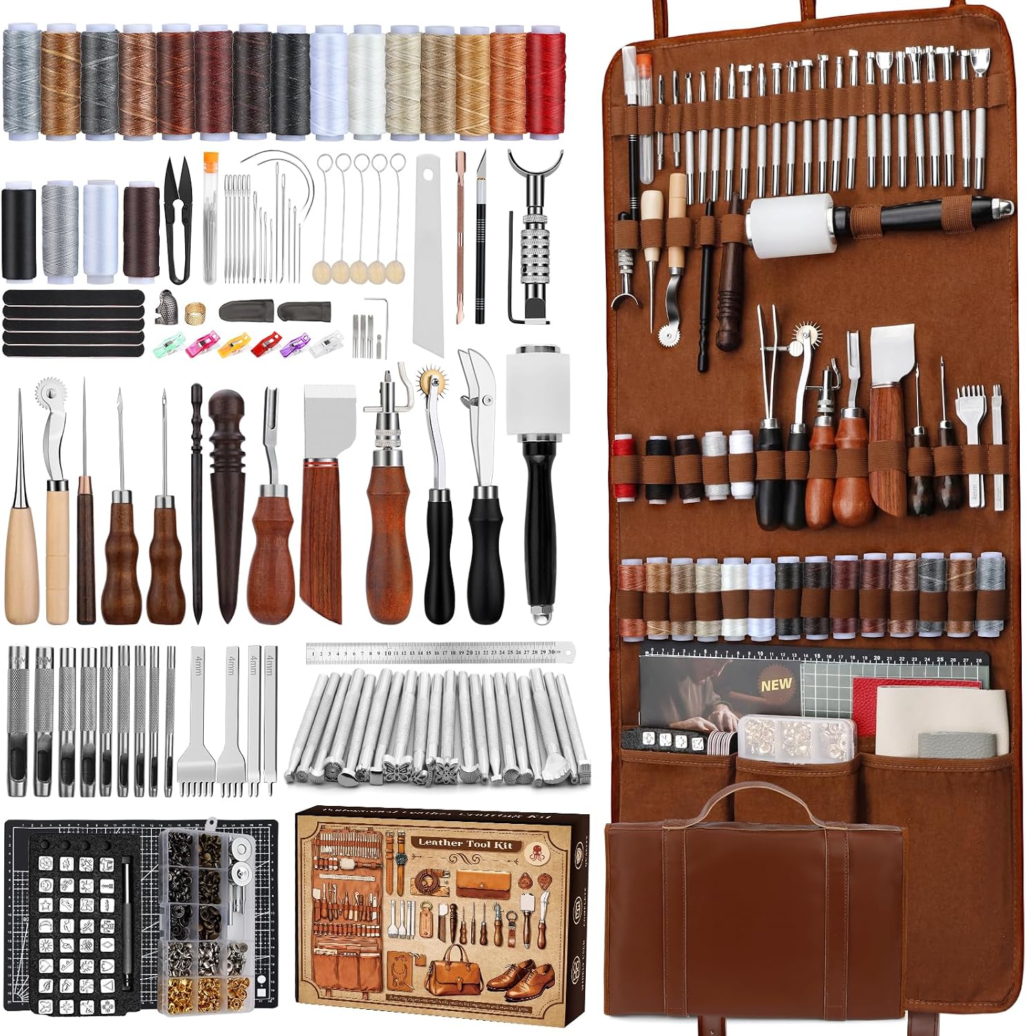 طقم أدوات العمل بالجلد، مجموعة - مراجعة Tool Bag وسعره